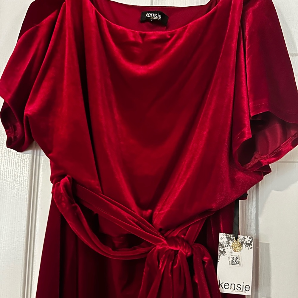 Kenzie Red Velvet Dress